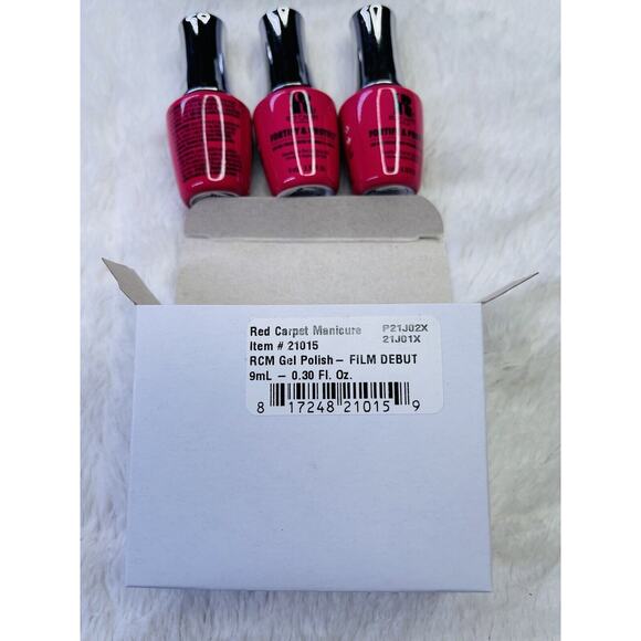 Red Carpet Manicure LED Gel Nail Polish Lacquer Enamel Film Debut RedCarpet 12pk - Picture 4 of 8